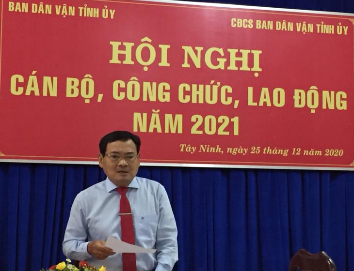 Ban Dân vận Tỉnh ủy tổ chức Hội nghị cán bộ, công chức, lao động năm 2021